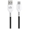 cellhelmet Charge and Sync USB-C to USB-A Round Cable, 1' (CABLE-C-A-1-R-G)