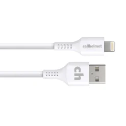 cellhelmet Charge and Sync USB-A to Lightning Round Cable, 3' (CABLE-LIGHT-A-3-R-W)
