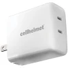 cellhelmet Dual Wall Black Charger with 2 USB-C Ports, 20-Watt, White (WALL-PD-20W-C-C)