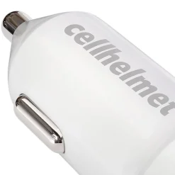 cellhelmet Dual-Port Car Charger for USB and USB-C, 20-Watt, White (CAR-PD-20W-A-C)