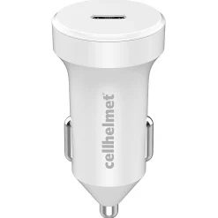 cellhelmet 20-Watt Single-USB Power Delivery Car Charger with USB-C to Lightning Round Cable, 3 Feet(CAR-PD-20W+R-LIGHT)