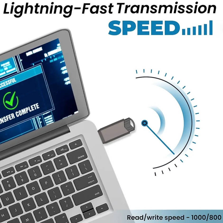 Centon DataStick PUSH 512GB USB 3.2 Gen 2 Flash Drive, Graphite (S1-U3.2J2-512G)* Usb Flash Drives