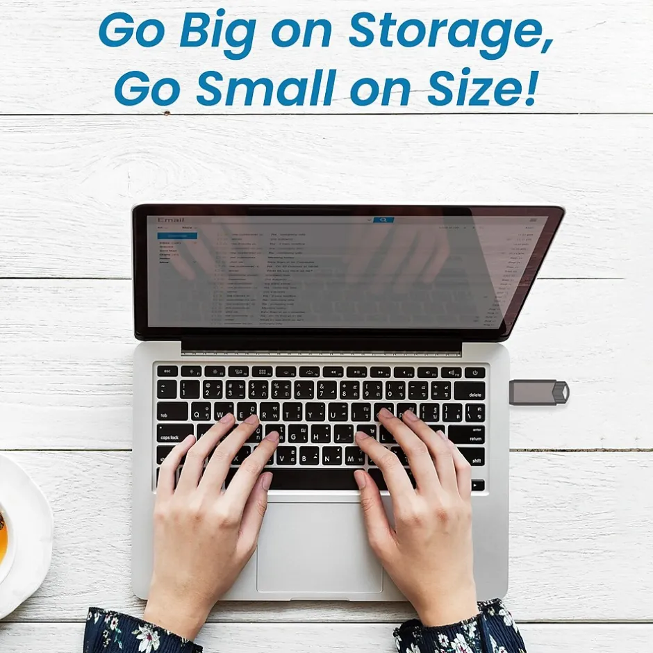 Centon DataStick PUSH 512GB USB 3.2 Gen 2 Flash Drive, Graphite (S1-U3.2J2-512G)* Usb Flash Drives