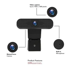 Centon OTM Basics 1080p Webcam, Black (OB-AKK)* Webcams