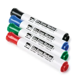 CLI Charles Leonard Barrel Style Low Odor Dry Erase Markers, Chisel Tip, Assorted Colors, 4 Per Pack, 12 Packs (CHL47814-12) Hot