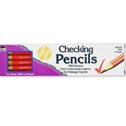 CLI Charles Leonard Checking Pencil with Eraser, Red Lead, 12 Per Box, 12 Boxes (CHL65030-12) Outlet