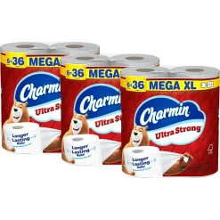 Charmin Ultra Strong Mega XL Toilet Paper, 2-Ply, White, 330 Sheets/Roll, 18 Rolls/Pack (04308)