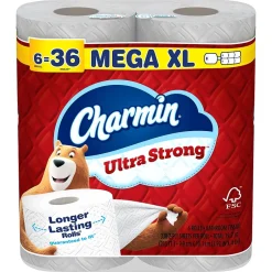 Charmin Ultra Strong Mega XL Toilet Paper, 2-Ply, White, 330 Sheets/Roll, 18 Rolls/Pack (04308)
