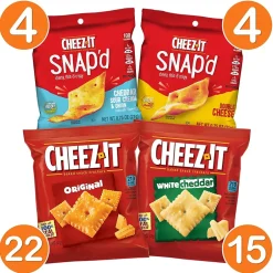 Crackers<Cheez-It Crackers Variety Box, 1.5 oz., 45 Packs/Box (700-00122)