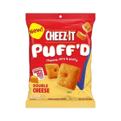 Crackers<Cheez-It Puff'd Double Cheese Crackers, 6 Packs/Box (KEE00022)