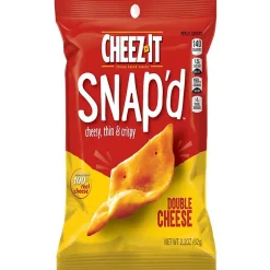 Crackers<Cheez-It Snap'd Double Cheese Crackers, 2.2 oz., 6 Packs/Box (KEE11422)