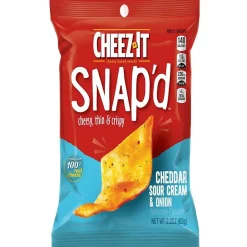 Crackers<Cheez-It Snap'd Sour Cream and Onion Crackers, 2.2 oz., 6 Packs/Box (KEE11460)