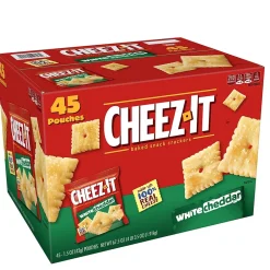 Crackers<Cheez-It White cheddar Crackers, 1.5 oz., 45 Packs/Box (KEE10893)