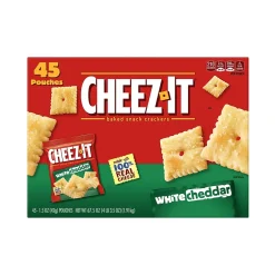 Crackers<Cheez-It White cheddar Crackers, 1.5 oz., 45 Packs/Box (KEE10893)