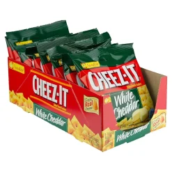 Crackers<Cheez-It White cheddar Crackers, 1.5 oz., 8 Packs/Box (KEE12654)