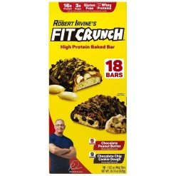 Snacks & Granola Bars<FITCRUNCH Chef Robert Irvine's High Protein Bars, Variety Pack (1.62 oz., 18 ct.)
