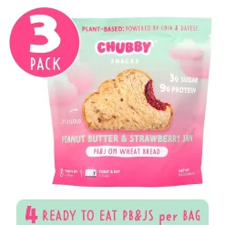 Fresh Groceries<Chubby Snacks Peanut Butter & Strawberry Jam Sandwich, 10.6 oz, 12/Pack (600-04135)