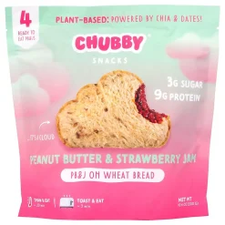 Fresh Groceries<Chubby Snacks Peanut Butter & Strawberry Jam Sandwich, 10.6 oz, 12/Pack (600-04135)