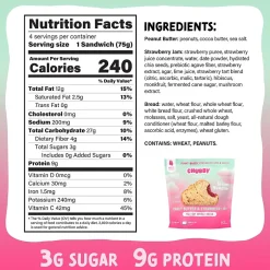 Fresh Groceries<Chubby Snacks Peanut Butter & Strawberry Jam Sandwich, 10.6 oz, 12/Pack (600-04135)