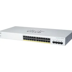 Cisco 220 24-Port Gigabit Ethernet Managed Switch, Silver (CBS22024T4GNA)* Ethernet Switches & Splitters