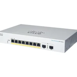 Cisco 220 8-Port Gigabit Ethernet Managed Switch, Silver (CBS2208PE2GNA)* Ethernet Switches & Splitters
