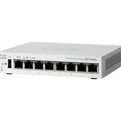 Cisco 250 8-Port Gigabit Ethernet Managed Switch, Silver (CBS2508TDNA)* Ethernet Switches & Splitters