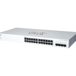 Cisco 220 24-Port Gigabit Ethernet Managed Switch, Silver (CBS22024T4XNA)* Ethernet Switches & Splitters