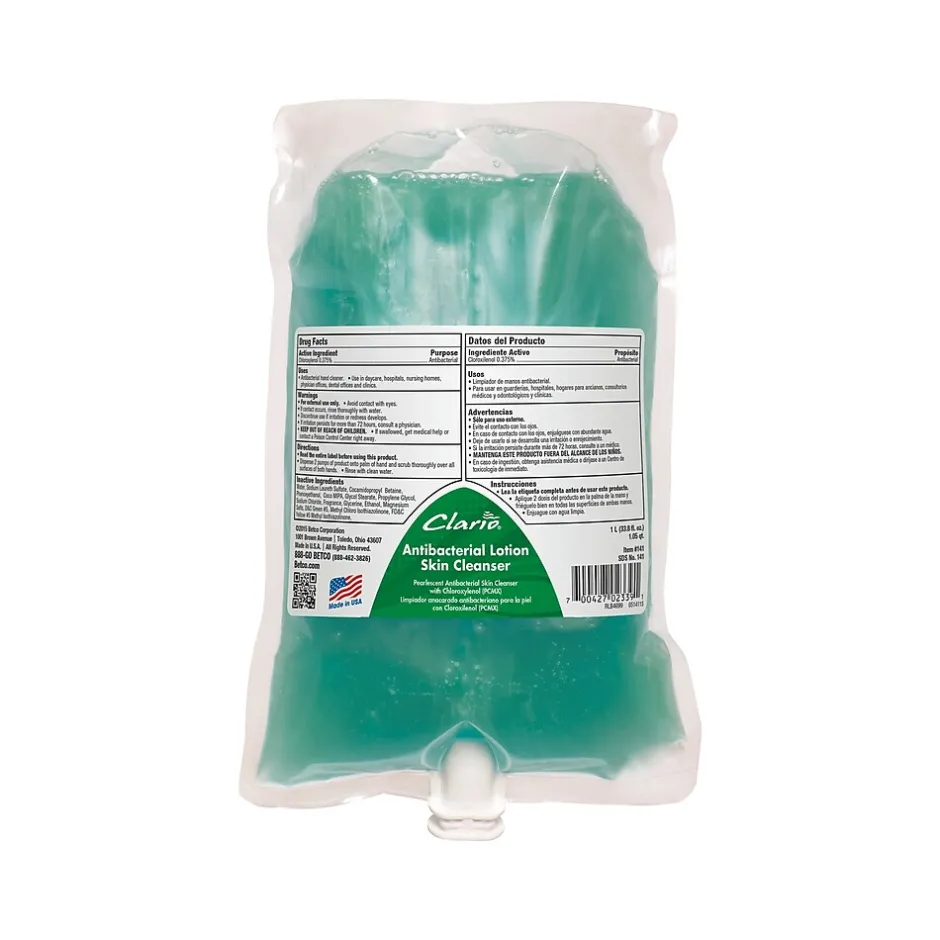 Clario Antibacterial Liquid Hand Soap Refill for 14129-00 Dispenser, Tropical Hibiscus Scent, 6/Carton(1412900)