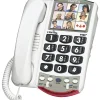 Office Phones & Conferencing<Clarity P300 Amplified Corded Photo Phone, White (CLAP300)