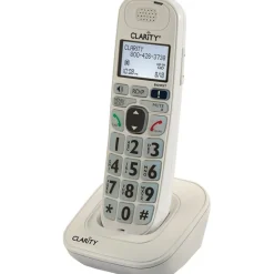 Office Phones & Conferencing<Clarity Telecom D702HS Cordless Expansion Handset, White