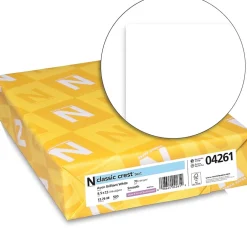 New CLASSIC CREST® Paper, 8 1/2" x 11", 70 lb., Smooth Paper, Avon Brilliant White, 500/Ream Resume Paper