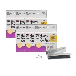 CLI Extra Heavy Duty Staples, 5/8" Leg Length, 1000/Pack, 6 Packs (CHL84063-6) New