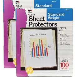 CLI Standard Sheet Protector, 8.5" x 11", Clear, 100/Box, 2 Boxes (CHL48241-2) Online
