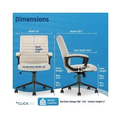 Discount Transform 3.0 Ergonomic Vegan Leather Swivel Desk Chair, (CCHR10008C) Ergonomic Chairs