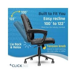 Clearance Transform 3.0 Ergonomic Bonded Leather Swivel Desk Chair, (CCHR10008B) Office Chairs