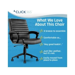 Clearance Transform 3.0 Ergonomic Bonded Leather Swivel Desk Chair, (CCHR10008B) Office Chairs