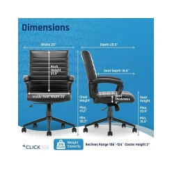Clearance Transform 3.0 Ergonomic Bonded Leather Swivel Desk Chair, (CCHR10008B) Office Chairs