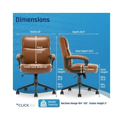 Online Transform 2.0 Ergonomic Bonded Leather Swivel Desk Chair, (CCHR10007A) Ergonomic Chairs