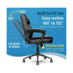 New Transform 2.0 Ergonomic Bonded Leather Swivel Desk Chair, (CCHR10007B) Ergonomic Chairs