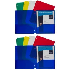 C-Line ® Heavyweight, 3-Hole Punched, 2-Pocket Portfolio, Assorted Colors, 10 Per Pack, 2 Packs (CLI32930-2) Outlet