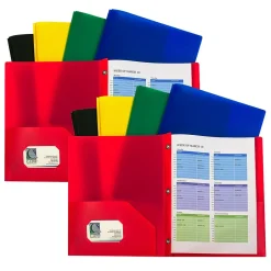 C-Line Heavyweight 2-Pocket Portfolio Folder with Fasteners, Assorted Colors, 10/Pack, 2 Packs/Bundle (CLI32960-2) Outlet