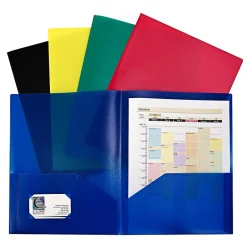 C-Line ® Heavyweight, 2-Pocket Portfolio, Assorted Colors, 10 Per Pack, 2 Packs (CLI32950-2) Best