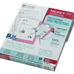 C-Line Heavyweight Sheet Protectors, 8-1/2" x 11, Clear, 50/Box (62018) Outlet