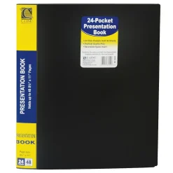 C-Line Presentation Book with Sheet Protector, 24 Pockets, Letter, Black (CLI33240) Sale