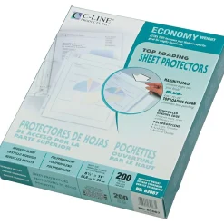 C-Line Top Load Sheet Protector, Standard Weight, Reduced Glare, 8-1/2" x 11", Clear, 200/Box (CLI62067) Best