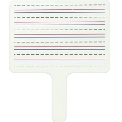 Hot Two-Sided Dry Erase Answer Paddle, Lined/Plain, 10" x 8", Pack of 12 (CLI4067012) Dry Erase