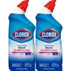 Clorox Disinfecting Toilet Bowl Cleaner with Bleach, Rain Clean Scent, 24 Oz., 2/Pack (00273)
