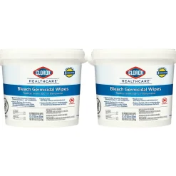 Clorox Healthcare Disinfecting Wipes, 110 Wipes/Container, 2/Carton (30358CT)