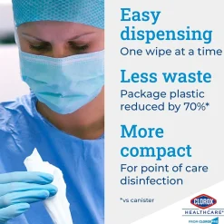 Clorox Healthcare Disinfecting Wipes, 110 Wipes/Container, 2/Carton (30358CT)
