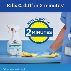 Clorox Healthcare Fuzion All-Purpose Cleaners & Spray Disinfectant, Unscented, 32 oz., 9/Carton (31478CT)